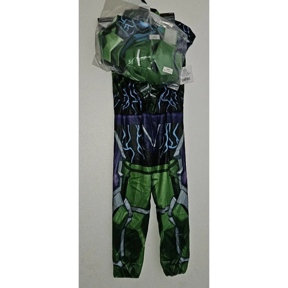 NEW Marvel Mech Strike HULK Halloween Costume Boys Small 6/7 Jumpsuit Armor Mask